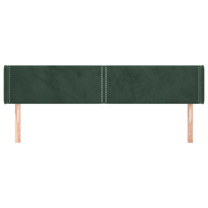Testiera ad Orecchio Verde Scuro 183x16x78/88 cm in Velluto
