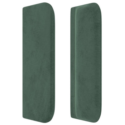 Testiera ad Orecchio Verde Scuro 203x16x78/88 cm in Velluto