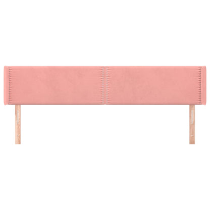 Testiera ad Orecchio Rosa 203x16x78/88 cm in Velluto