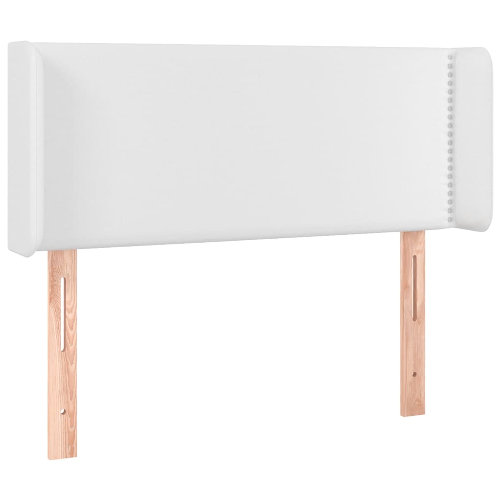 Testiera ad Orecchio Bianca 83x16x78/88 cm in Similpelle