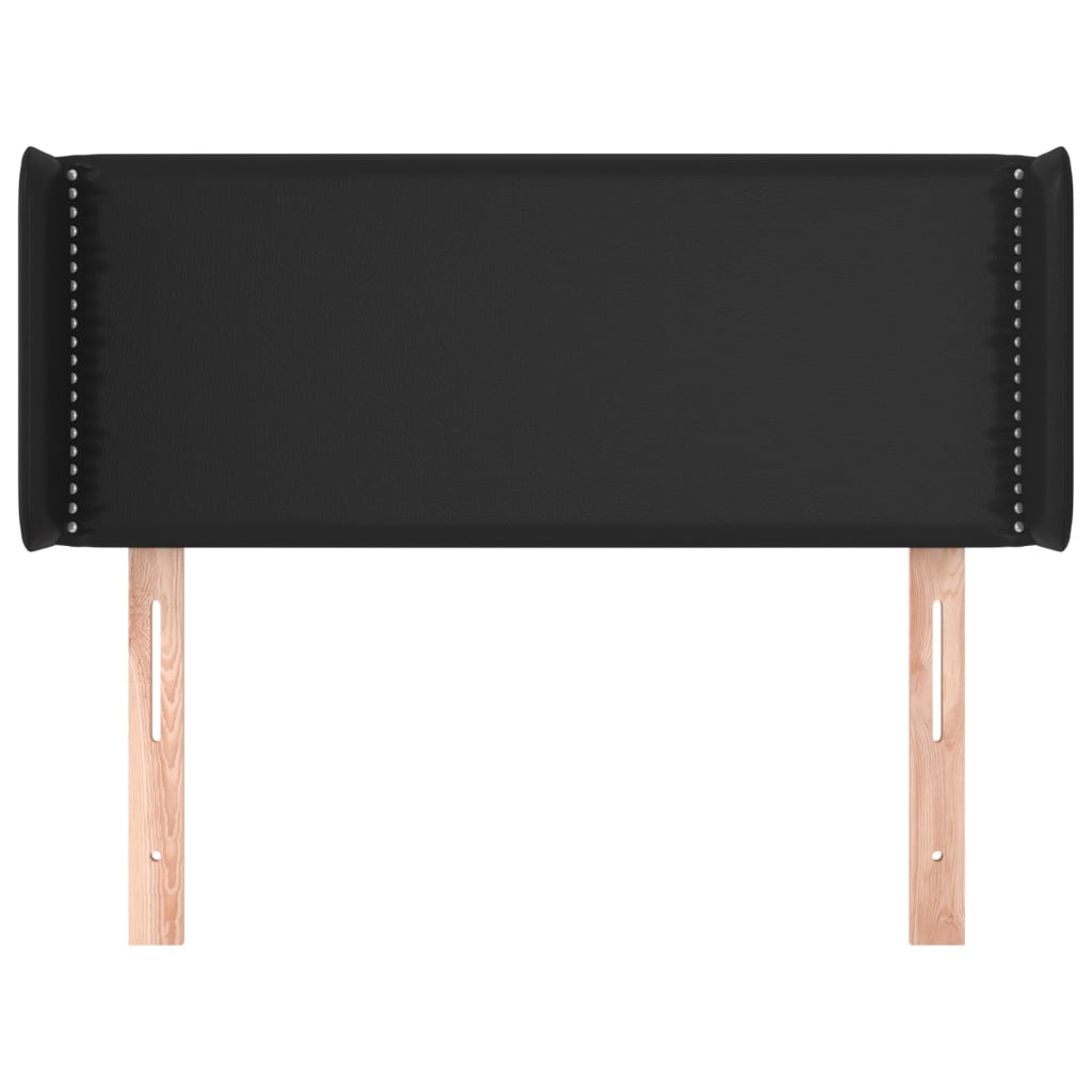 Testiera ad Orecchio Nera 93x16x78/88 cm in Similpelle
