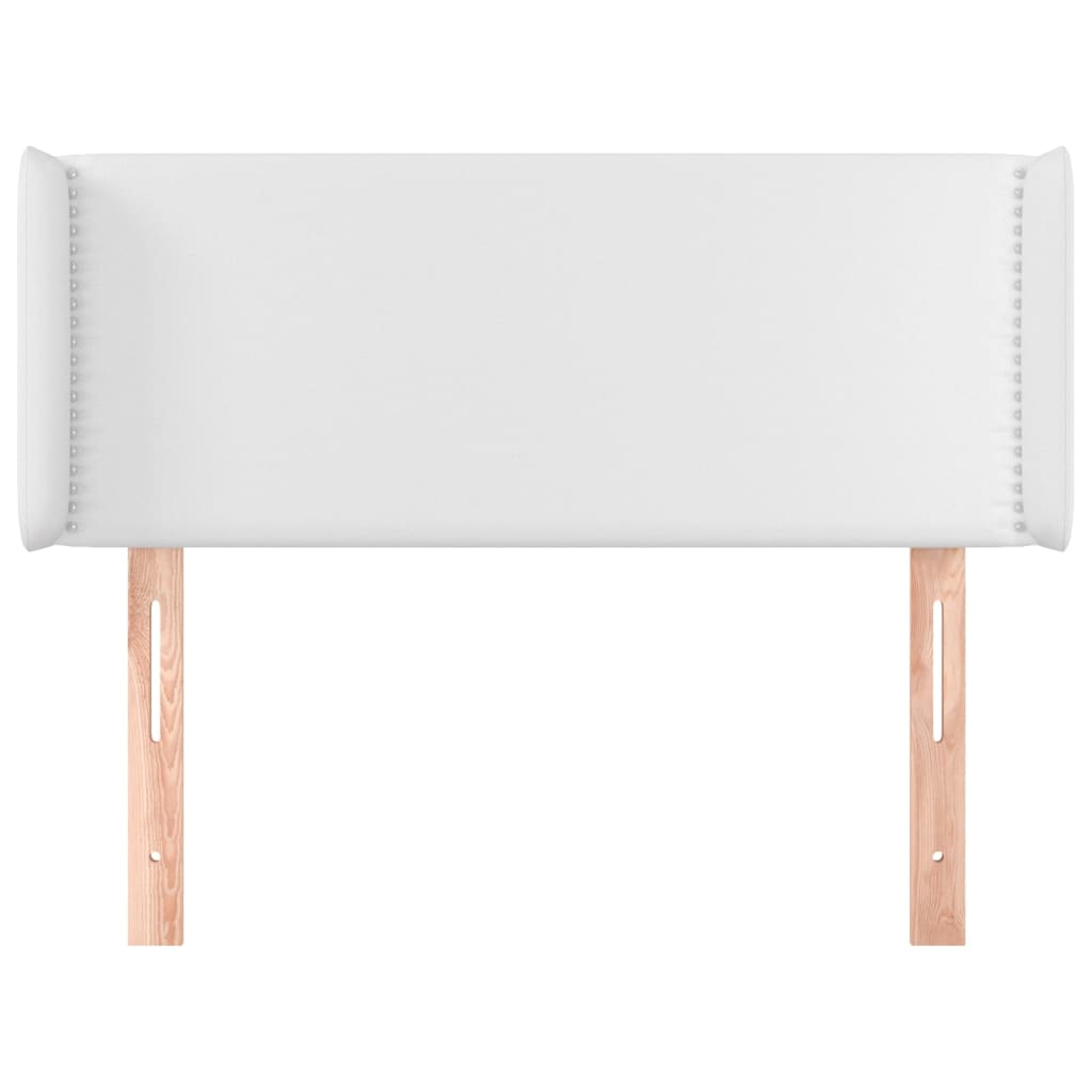 Testiera ad Orecchio Bianca 93x16x78/88 cm in Similpelle
