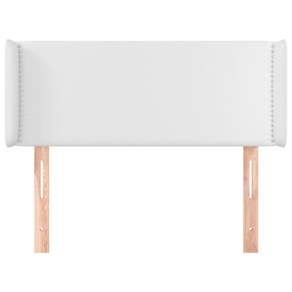 Testiera ad Orecchio Bianca 93x16x78/88 cm in Similpelle