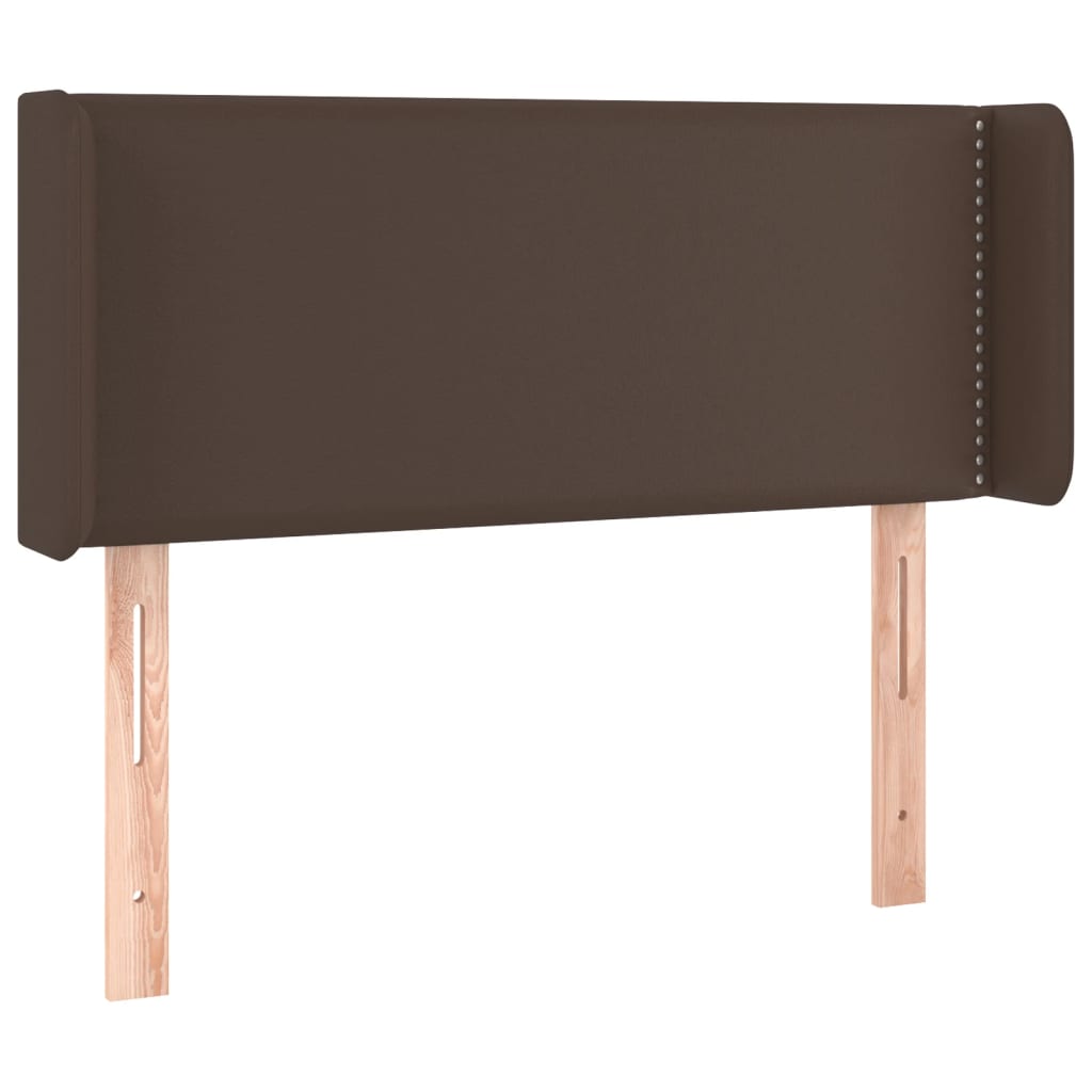 Testiera ad Orecchio Marrone 93x16x78/88 cm in Similpelle