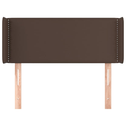Testiera ad Orecchio Marrone 93x16x78/88 cm in Similpelle