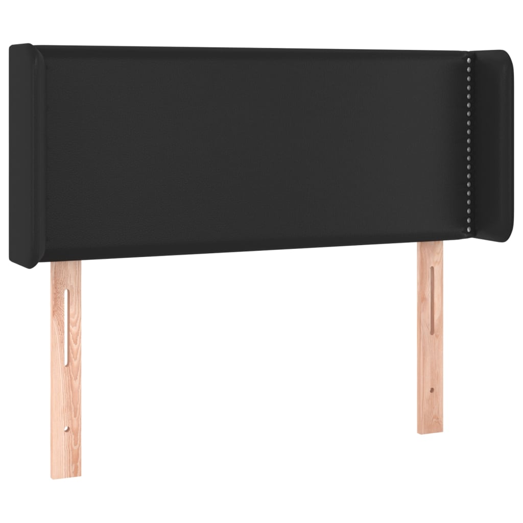 Testiera ad Orecchio Nera 103x16x78/88 cm in Similpelle