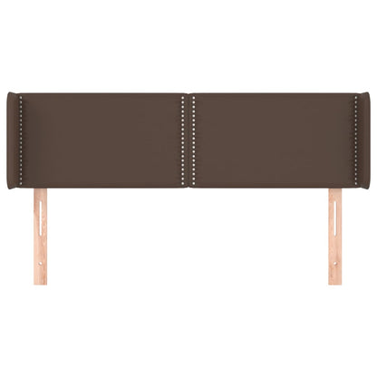 Testiera ad Orecchio Marrone 147x16x78/88 cm in Similpelle