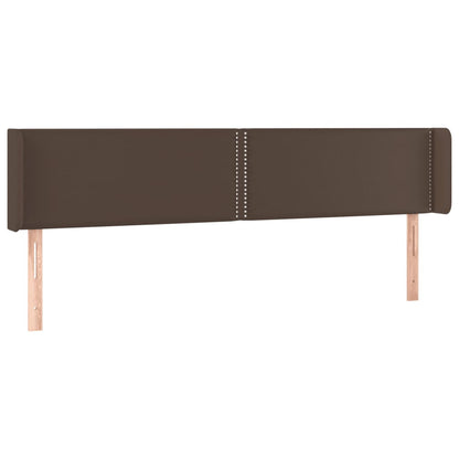 Testiera ad Orecchio Marrone 183x16x78/88 cm in Similpelle