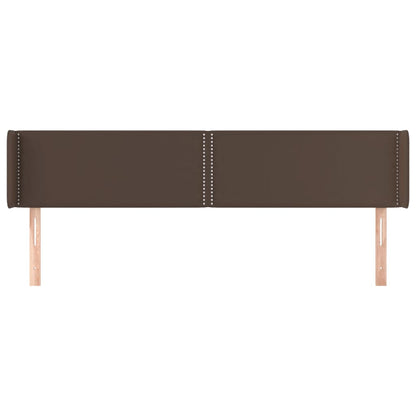 Testiera ad Orecchio Marrone 183x16x78/88 cm in Similpelle