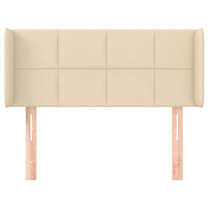 Testiera ad Orecchio Crema 83x16x78/88 cm in Tessuto