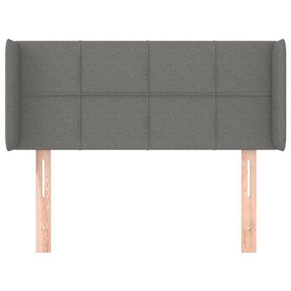 Testiera ad Orecchio Grigio Scuro 103x16x78/88 cm in Tessuto