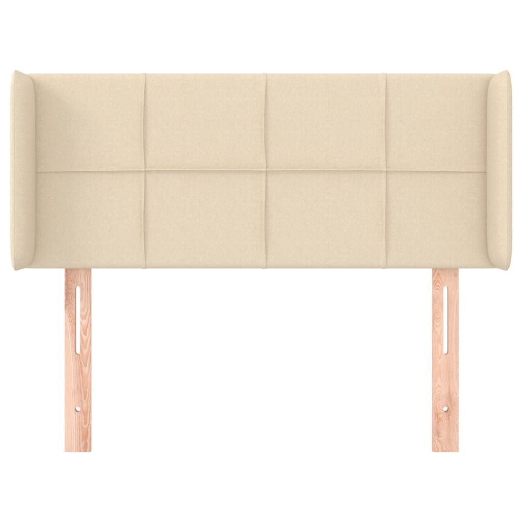Testiera ad Orecchio Crema 103x16x78/88 cm in Tessuto