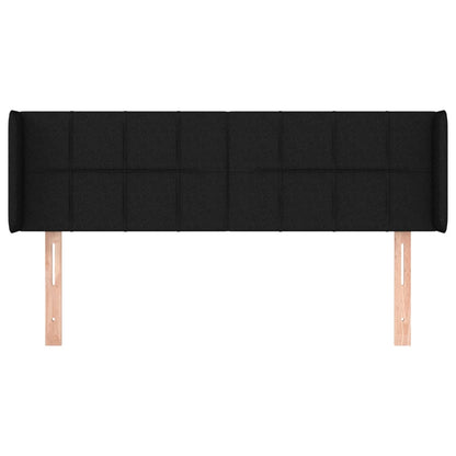 Testiera ad Orecchio Nera 147x16x78/88 cm in Tessuto