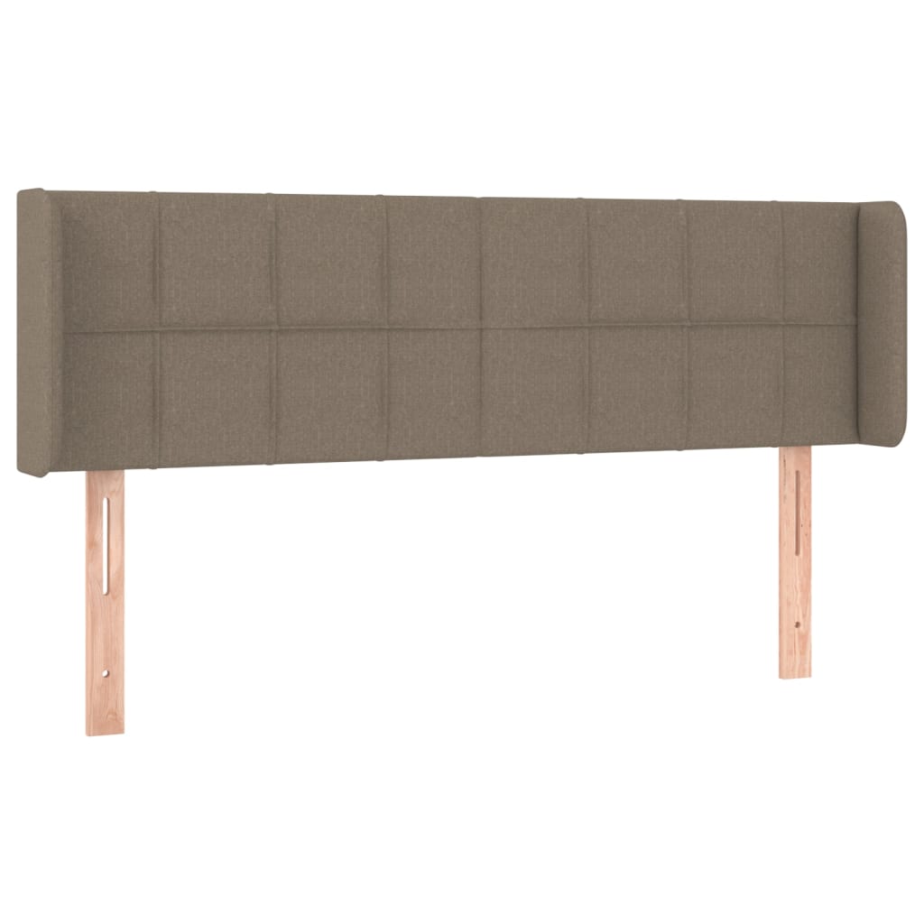 Testiera ad Orecchio Tortora 147x16x78/88 cm in Tessuto