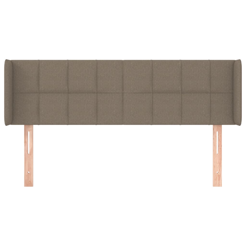 Testiera ad Orecchio Tortora 147x16x78/88 cm in Tessuto