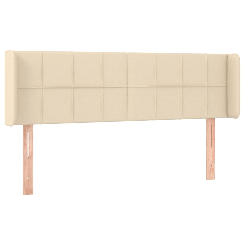Testiera ad Orecchio Crema 147x16x78/88 cm in Tessuto
