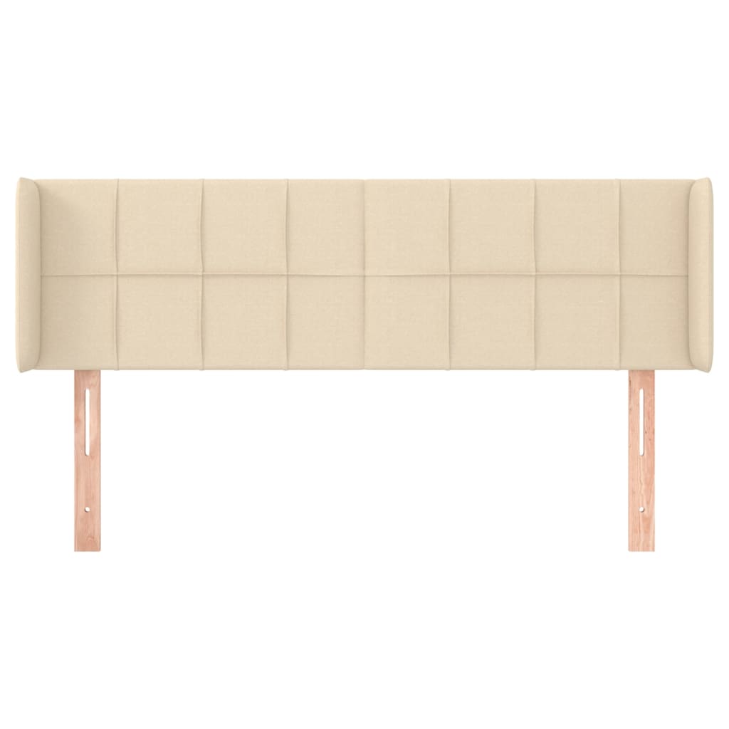 Testiera ad Orecchio Crema 147x16x78/88 cm in Tessuto