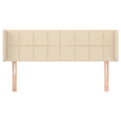 Testiera ad Orecchio Crema 147x16x78/88 cm in Tessuto