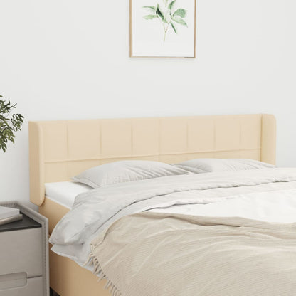 Testiera ad Orecchio Crema 147x16x78/88 cm in Tessuto