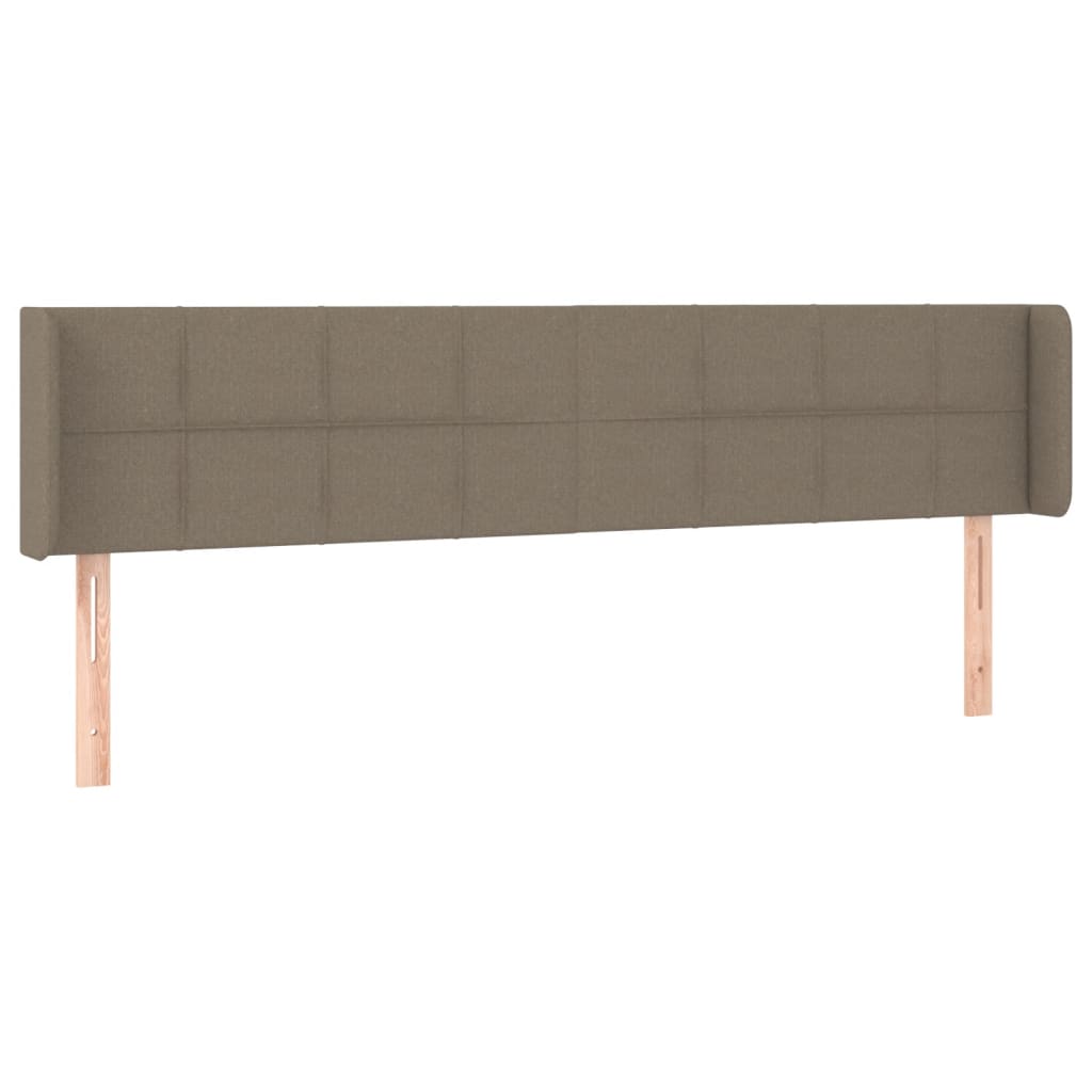 Testiera ad Orecchio Tortora 163x16x78/88 cm in Tessuto