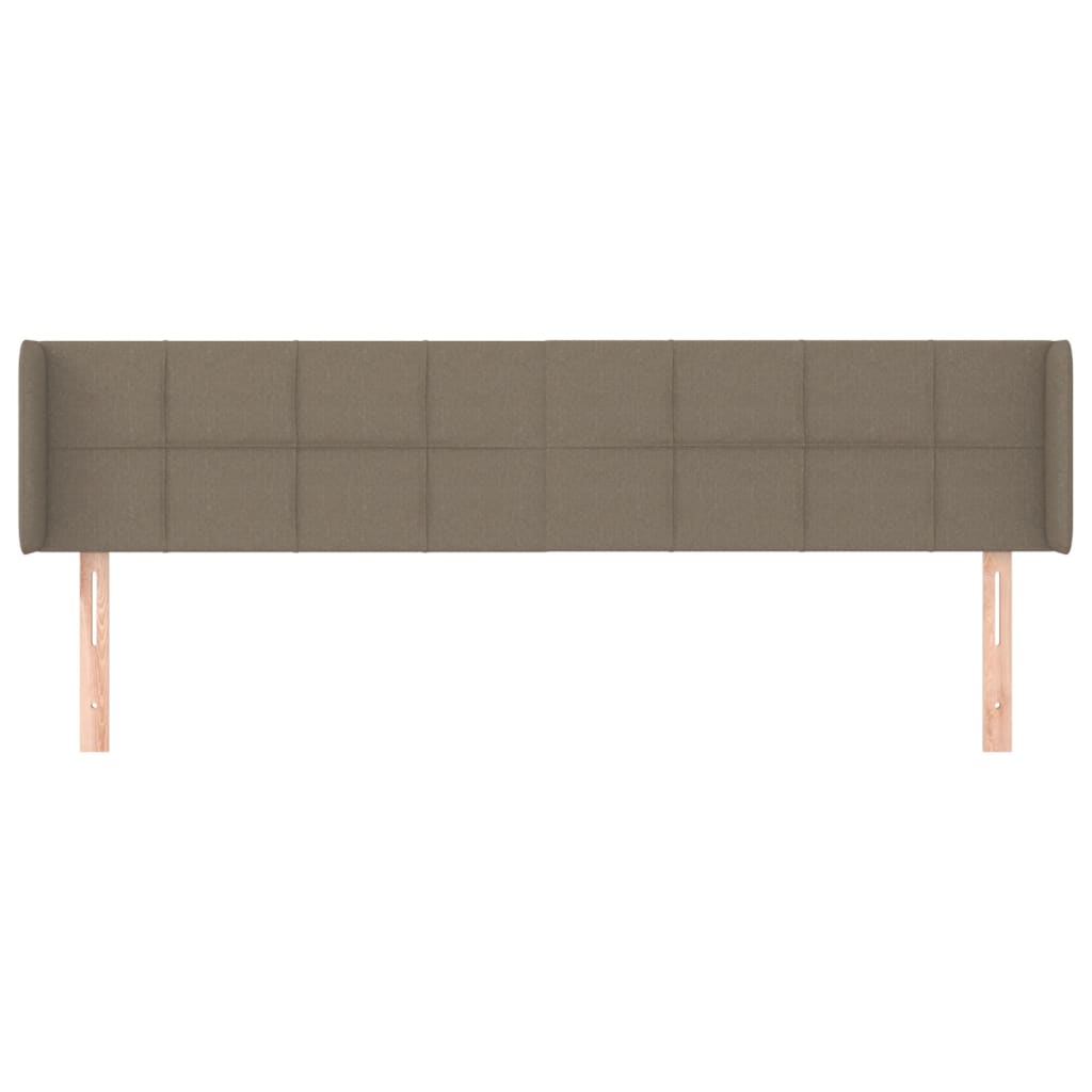 Testiera ad Orecchio Tortora 163x16x78/88 cm in Tessuto