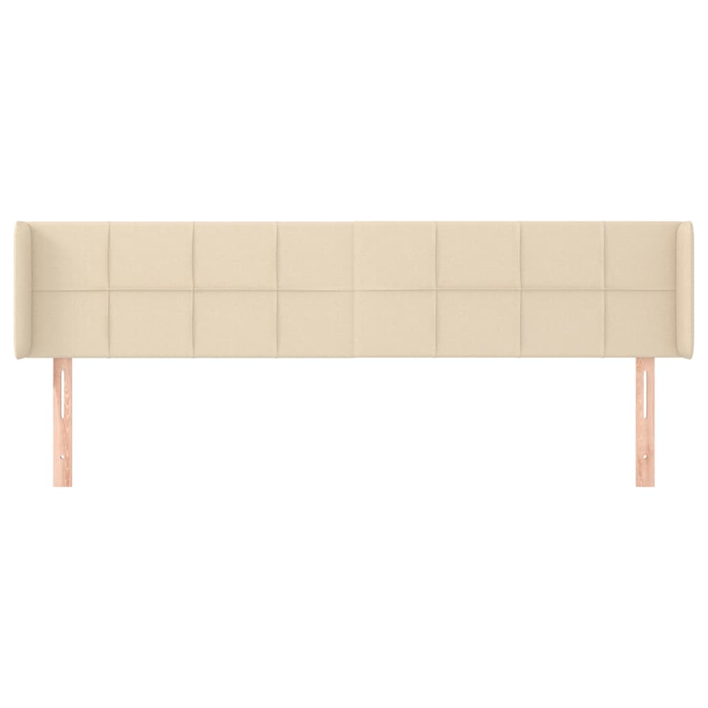 Testiera ad Orecchio Crema 163x16x78/88 cm in Tessuto