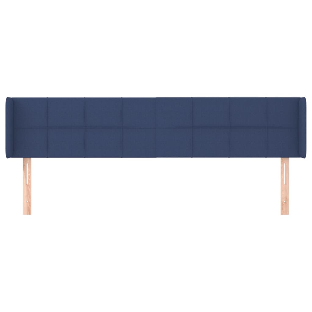 Testiera ad Orecchio Blu 163x16x78/88cm in Tessuto