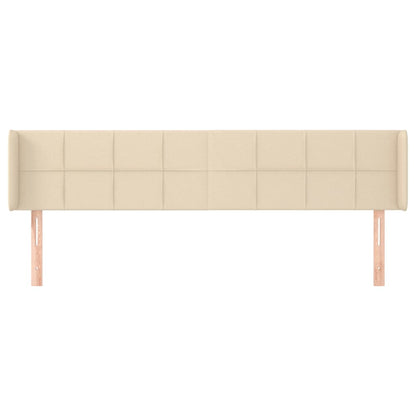 Testiera ad Orecchio Crema 183x16x78/88 cm in Tessuto