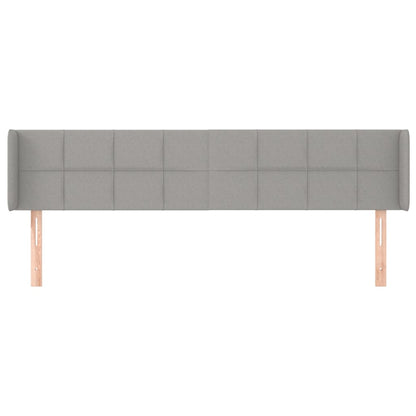 Testiera ad Orecchio Grigio Chiaro 203x16x78/88 cm in Tessuto