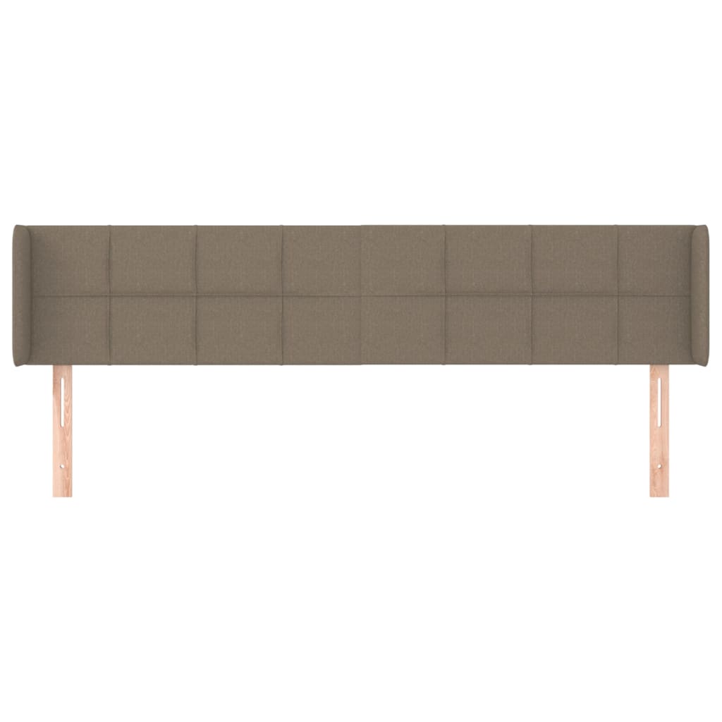 Testiera ad Orecchio Tortora 203x16x78/88 cm in Tessuto