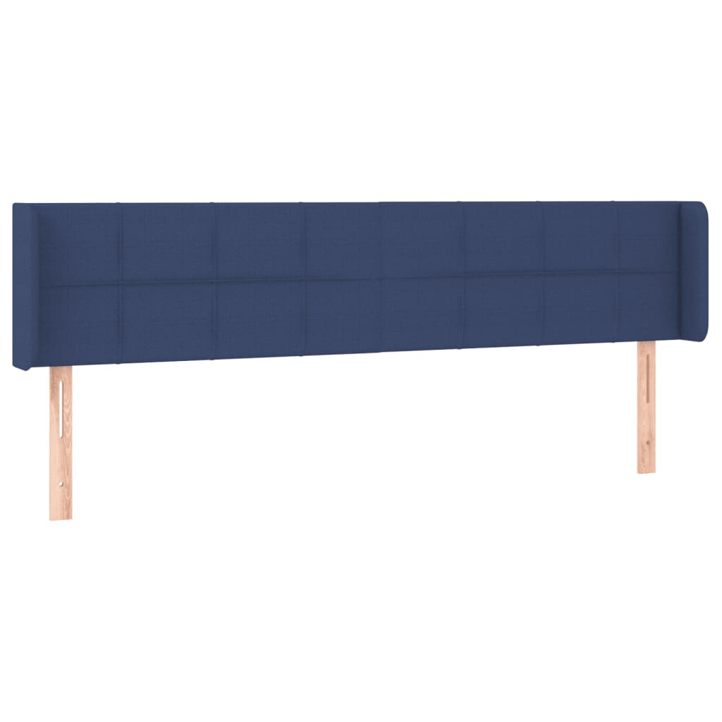 Testiera ad Orecchio Blu 203x16x78/88cm in Tessuto