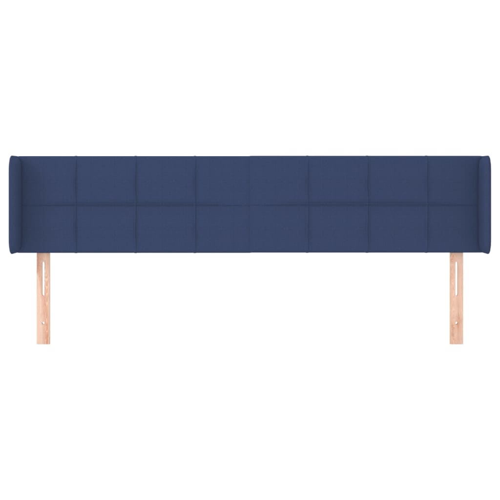 Testiera ad Orecchio Blu 203x16x78/88cm in Tessuto