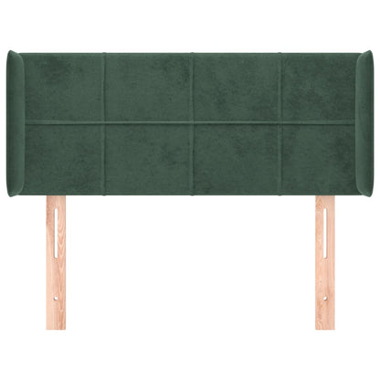 Testiera ad Orecchio Verde Scuro 93x16x78/88 cm in Velluto