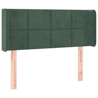 Testiera ad Orecchio Verde Scuro 103x16x78/88 cm in Velluto