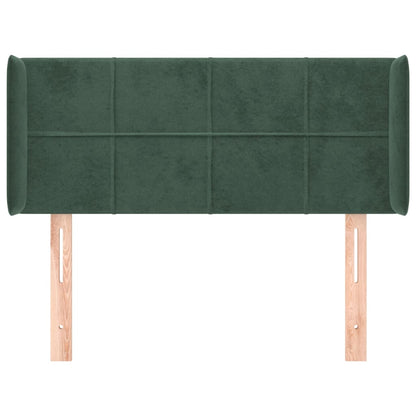 Testiera ad Orecchio Verde Scuro 103x16x78/88 cm in Velluto