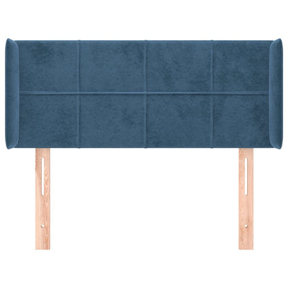 Testiera ad Orecchio Blu Scuro 103x16x78/88 cm in Velluto