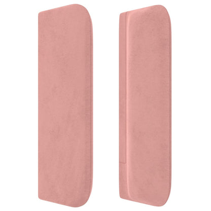 Testiera ad Orecchio Rosa 147x16x78/88 cm in Velluto