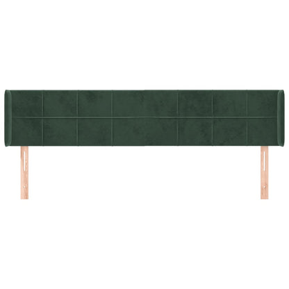 Testiera ad Orecchio Verde Scuro 163x16x78/88 cm in Velluto
