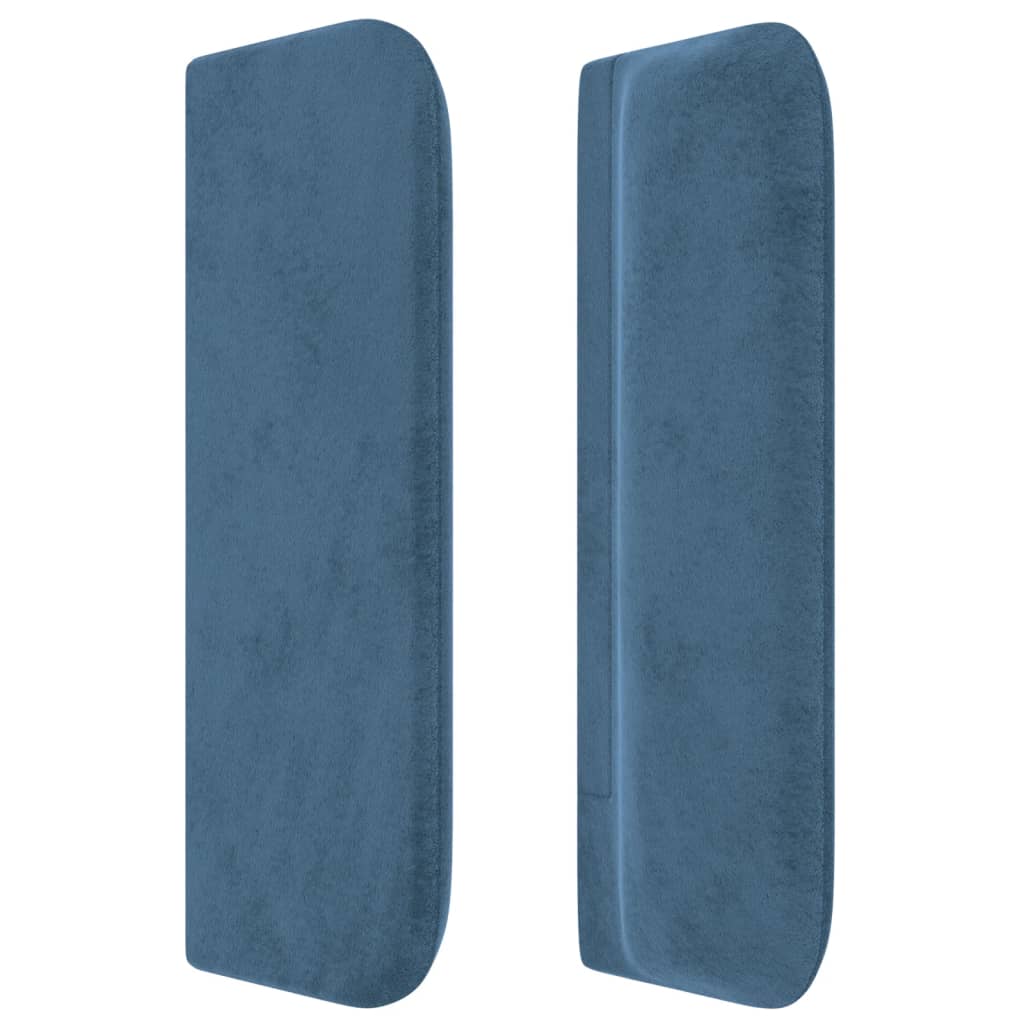 Testiera ad Orecchio Blu Scuro 163x16x78/88 cm in Velluto