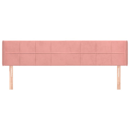 Testiera ad Orecchio Rosa 183x16x78/88 cm in Velluto