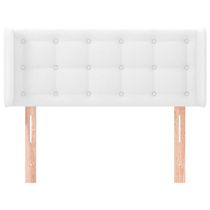 Testiera ad Orecchio Bianca 83x16x78/88 cm in Similpelle