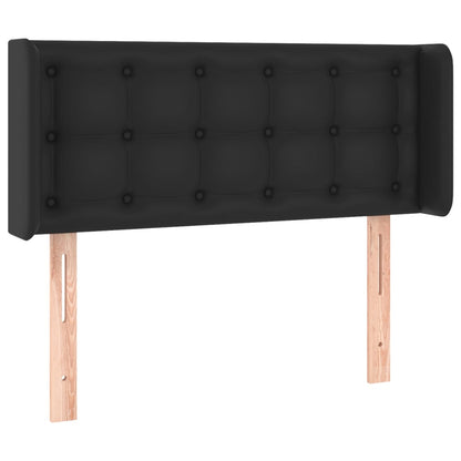 Testiera ad Orecchio Nera 103x16x78/88 cm in Similpelle