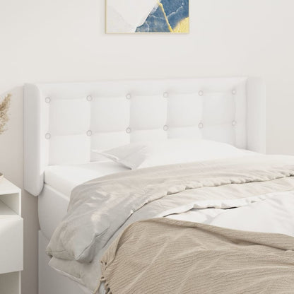 Testiera ad Orecchio Bianca 103x16x78/88 cm in Similpelle