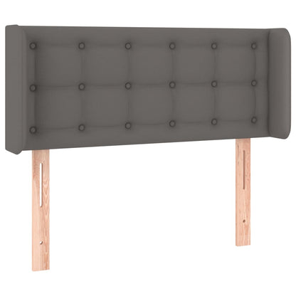 Testiera ad Orecchio Grigio 103x16x78/88 cm in Similpelle
