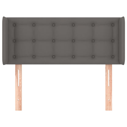 Testiera ad Orecchio Grigio 103x16x78/88 cm in Similpelle