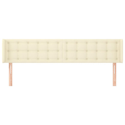 Testiera ad Orecchio Crema 163x16x78/88 cm in Similpelle