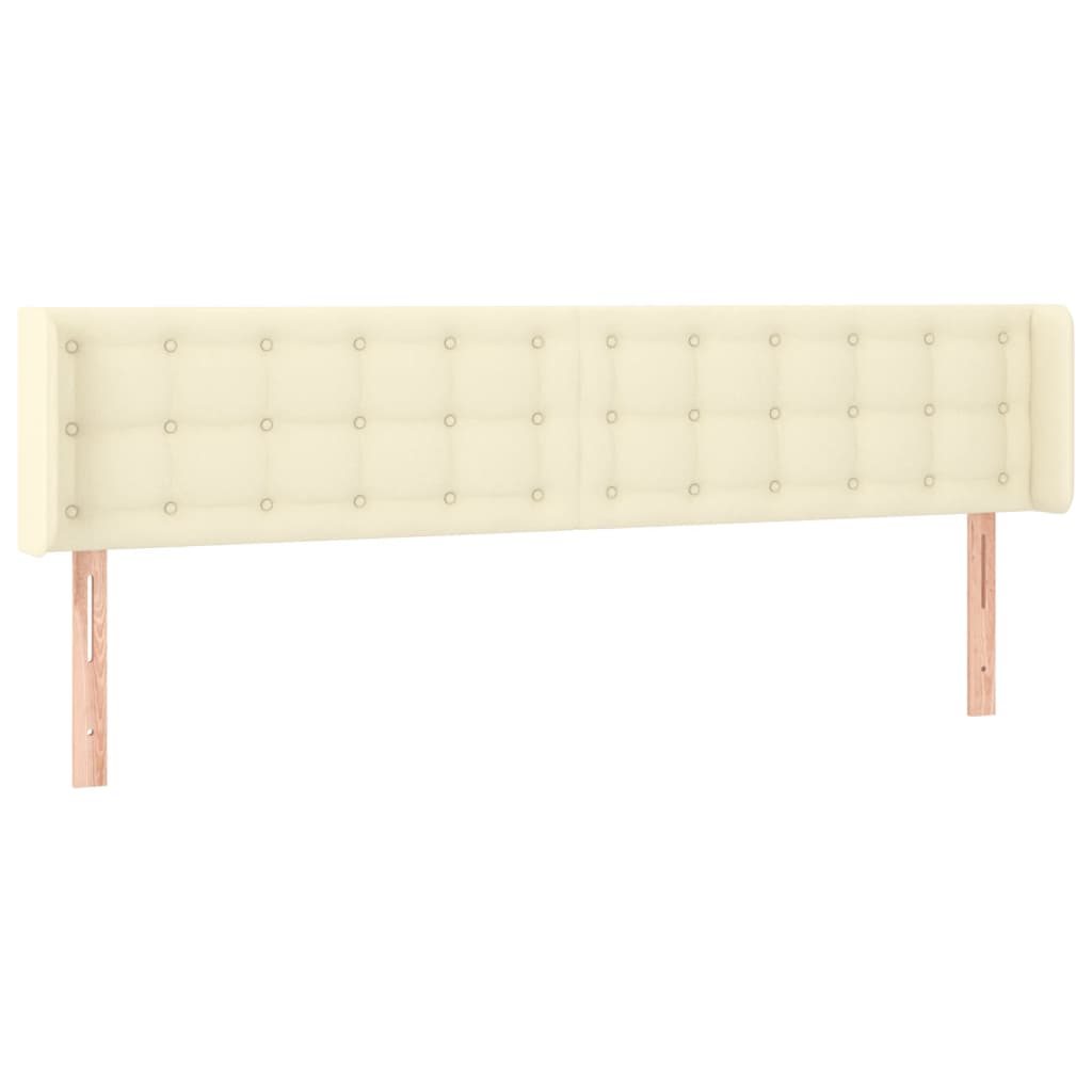 Testiera ad Orecchio Crema 183x16x78/88  cm in Similpelle