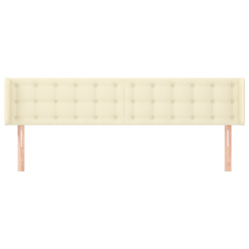 Testiera ad Orecchio Crema 183x16x78/88  cm in Similpelle
