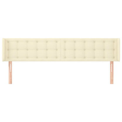 Testiera ad Orecchio Crema 183x16x78/88  cm in Similpelle