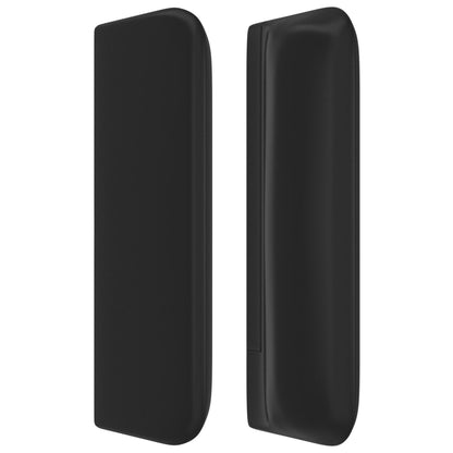 Testiera ad Orecchio Nera 203x16x78/88 cm in Similpelle